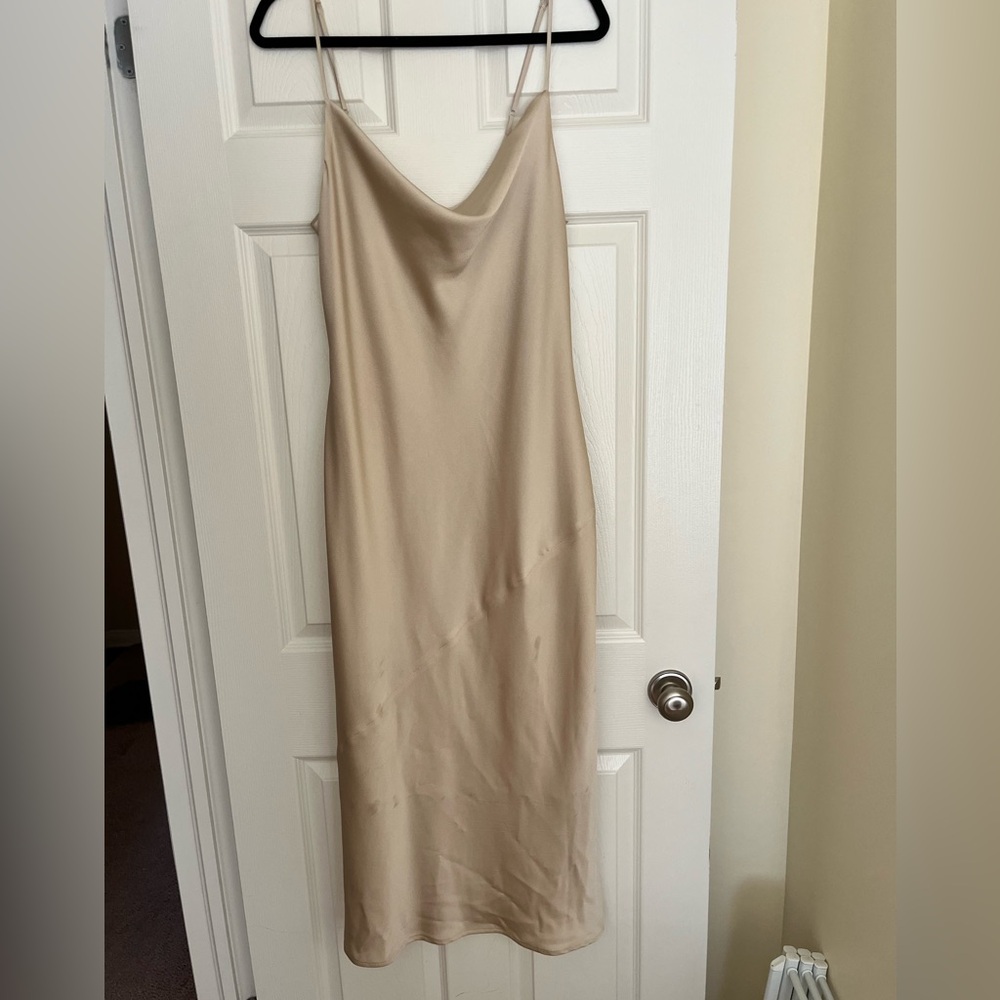 Elegant Champagne Slip Dress - Picture 1 of 3